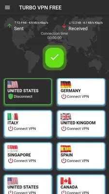 Turbo VPN Free android App screenshot 2